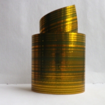 Лента Аспидистра  6 см 10 ярд Польша зеленый золото