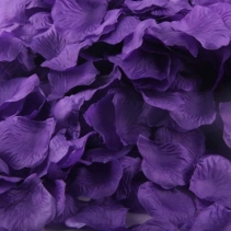 Лепестки роз, ткань  5,5 х 4,5 см, 144 шт фиолетовый