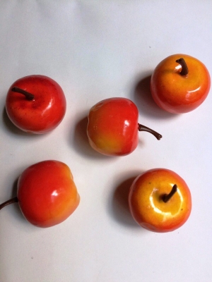 Яблоки 3 см   упаковка 10 шт красно-желтые