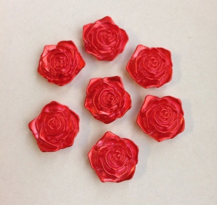 Розы большие 18 мм упаковка 10 шт красные
