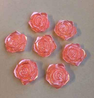 Розы большие 18 мм упаковка 10 шт нежно розовые