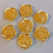 Розы большие 18 мм упаковка 10 шт желтые