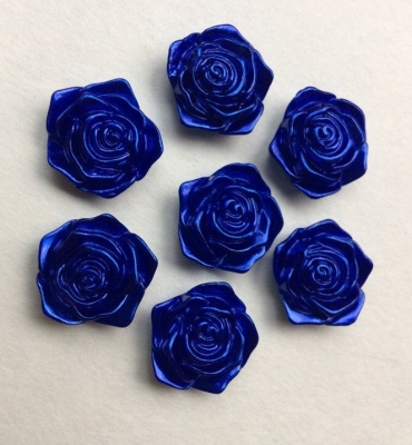 Розы большие 18 мм упаковка 10 шт синие