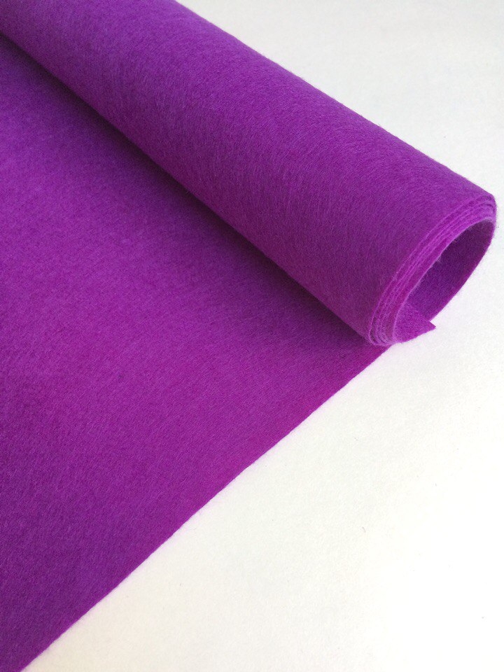 Фетр мягкий рулонный  1 мм ширина 85 см цена указана за метр ( 85 х 100 см ) фиолетовый