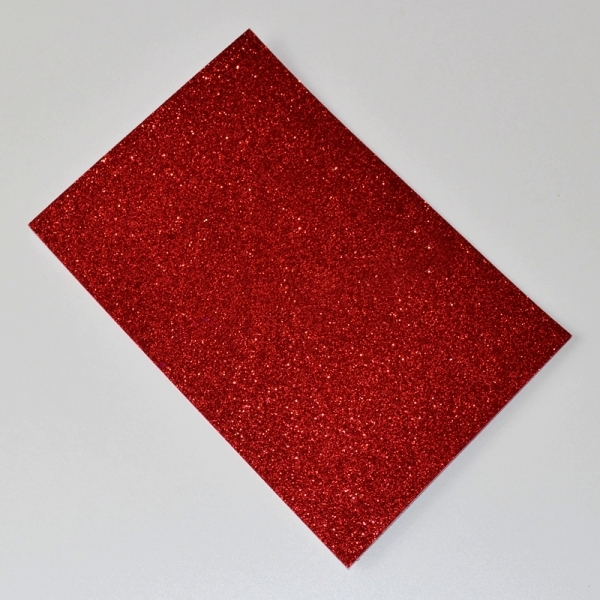 Глиттерный фоамиран 2 мм  40 х 60 см ,красный