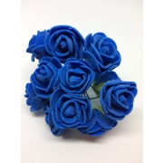 Букетик  Роз из фоамирана ( 1  букет 12 розочек) 3 х 10 см синий