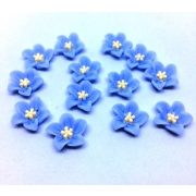 Кабошон Нежные цветы   10 мм 20 шт    голубые