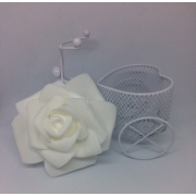 Головка розы из фоамирана 7 см упаковка 10 шт  белый