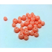 Бусины микс 6-8 мм 20 гр   персиковые
