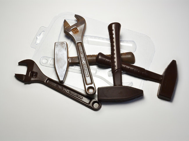 Ключ и молоток пластиковая форма для шоколада и мыла