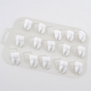 Зубки пластиковая форма для мыла и шоколада