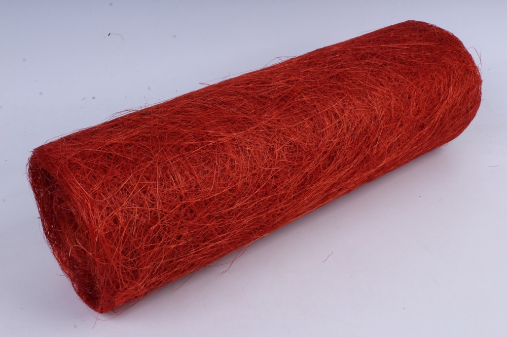 Абака (сизалевое полотно) 48 см 9 метров красная