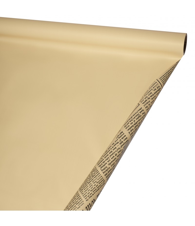 Матовая бумага ГАЗЕТА 2хсторонняя 50см10м 50мкр на буром фоне цвета в ассортименте