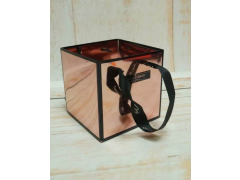 Сумка "Mirror" 12x12x12cm Розовое золото