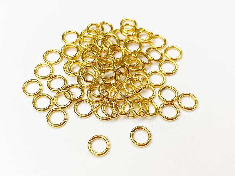 Кольцо соединительное 6мм (металл-золотой) 50 гр