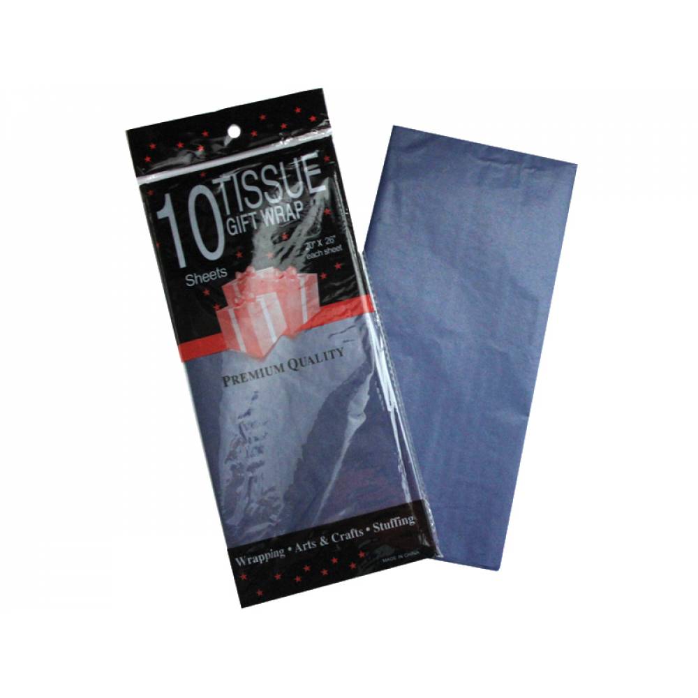 Бумага Тишью 50 х 65 см ( в упаковке 10 листов) синяя
