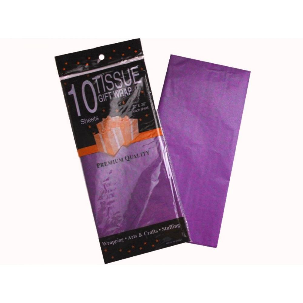 Бумага Тишью 50 х 65см ( в упаковке 10 листов)ярко фиолет