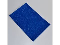 Глиттерный фоамиран 2 мм  40 х 60 см ,синий