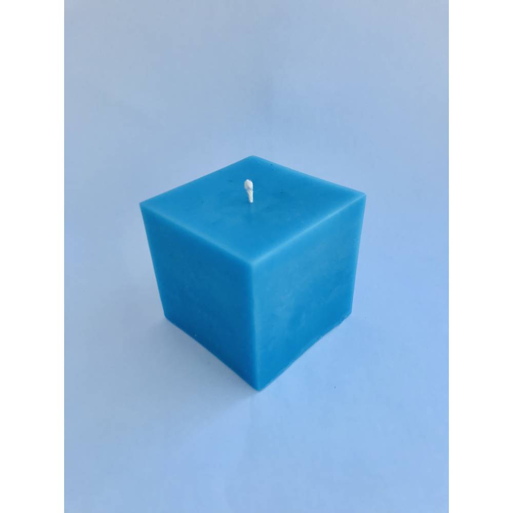 Свеча кубик 100 гр г  5 х  5 см  лазурь