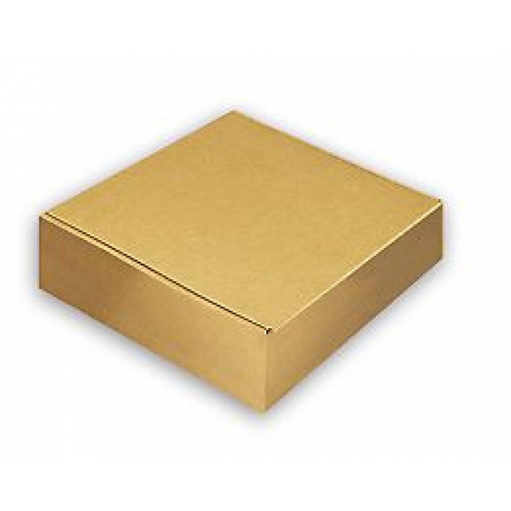 Коробка из микрогофрокартона 18х18х4 см, крафт