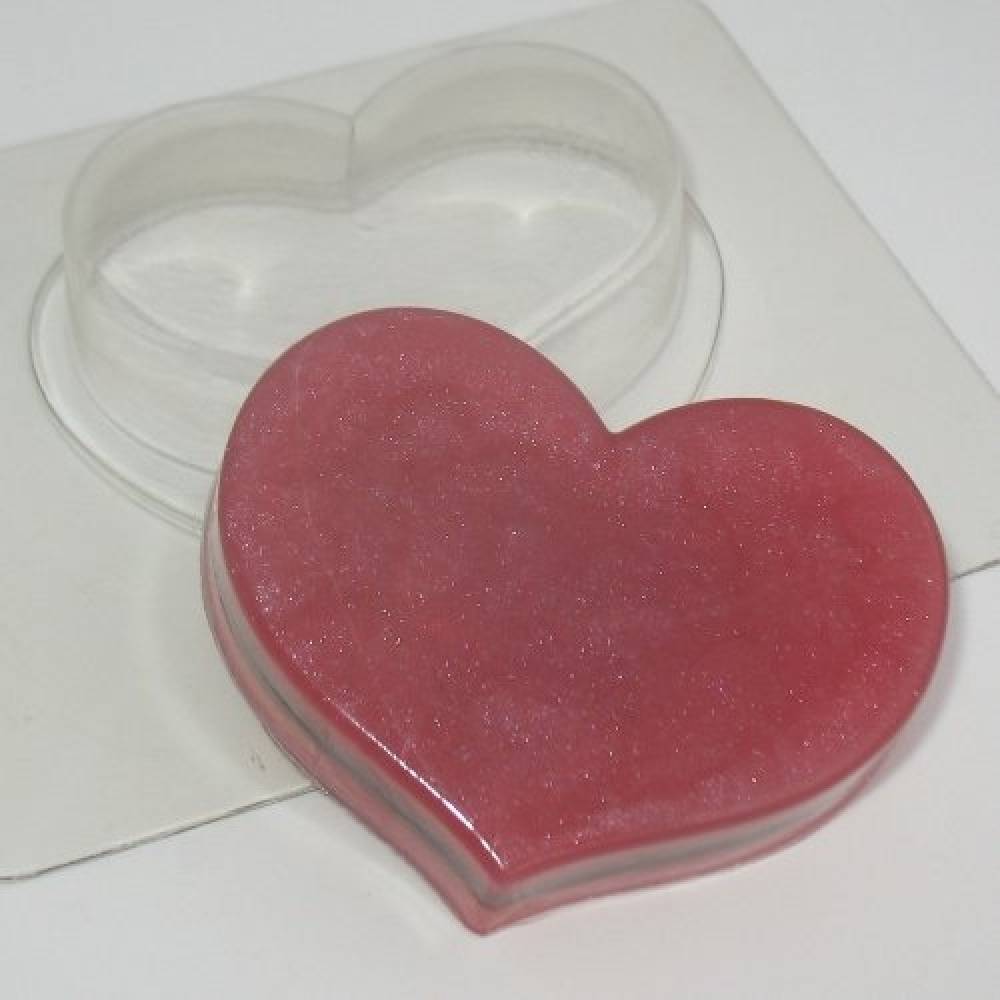 Мини Сердце пластиковая форма 75х59х20 мм  60 гр
