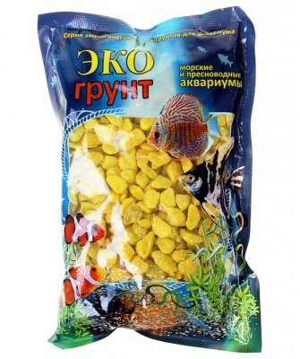 Грунт для аквариума и декора 1 кг желтый